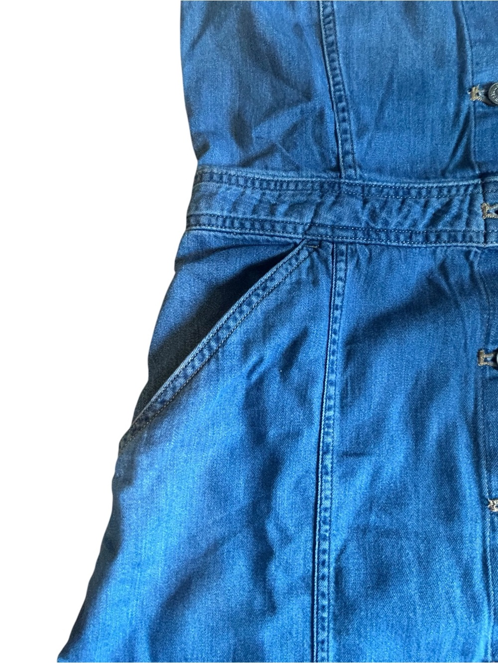 Levi’s Premium Cherie Denim Button Front Midi Dress Small - Picture 13 of 16